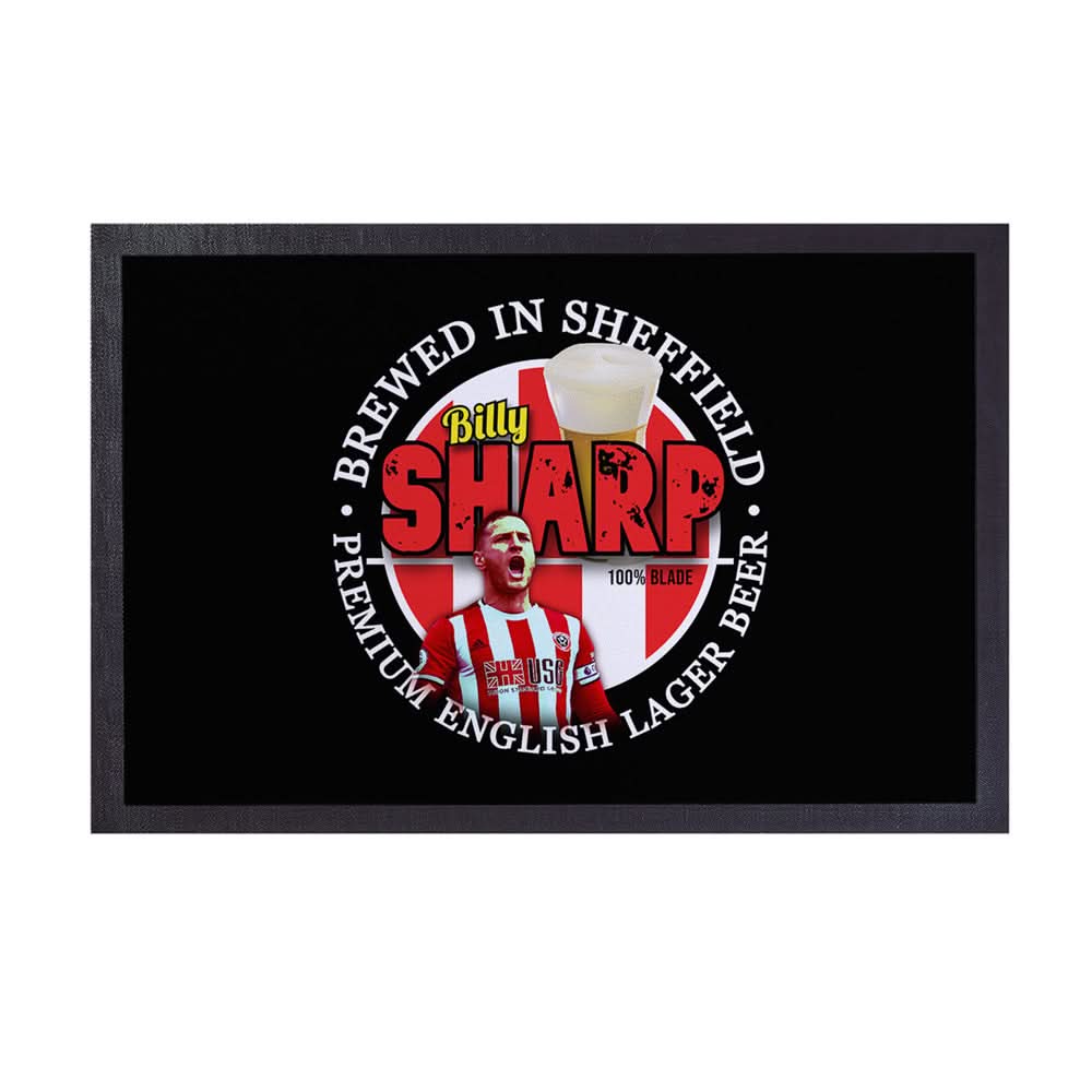 Sheffield Billy Sharp - Football Legends - Door Mat -60cm X 40cm