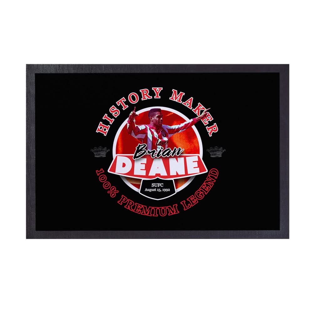 Sheffield Brian Deane - Football Legends - Door Mat -60cm X 40cm