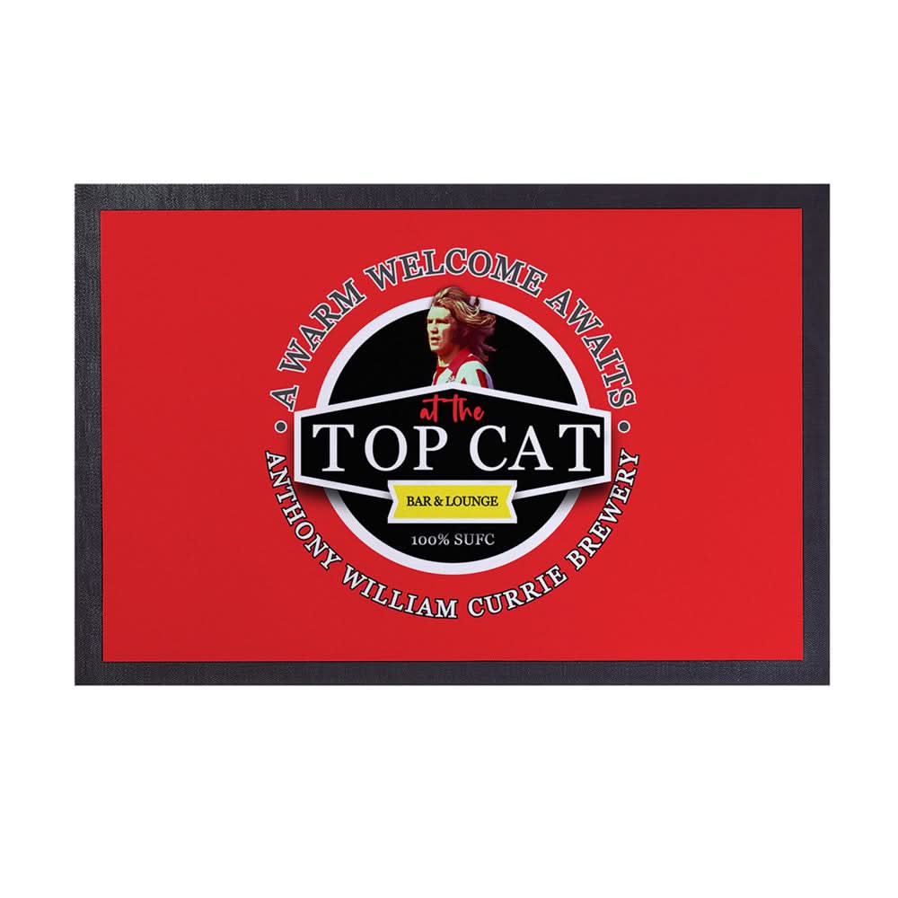 Sheffield Tony Currie - Football Legends - Door Mat -60cm X 40cm