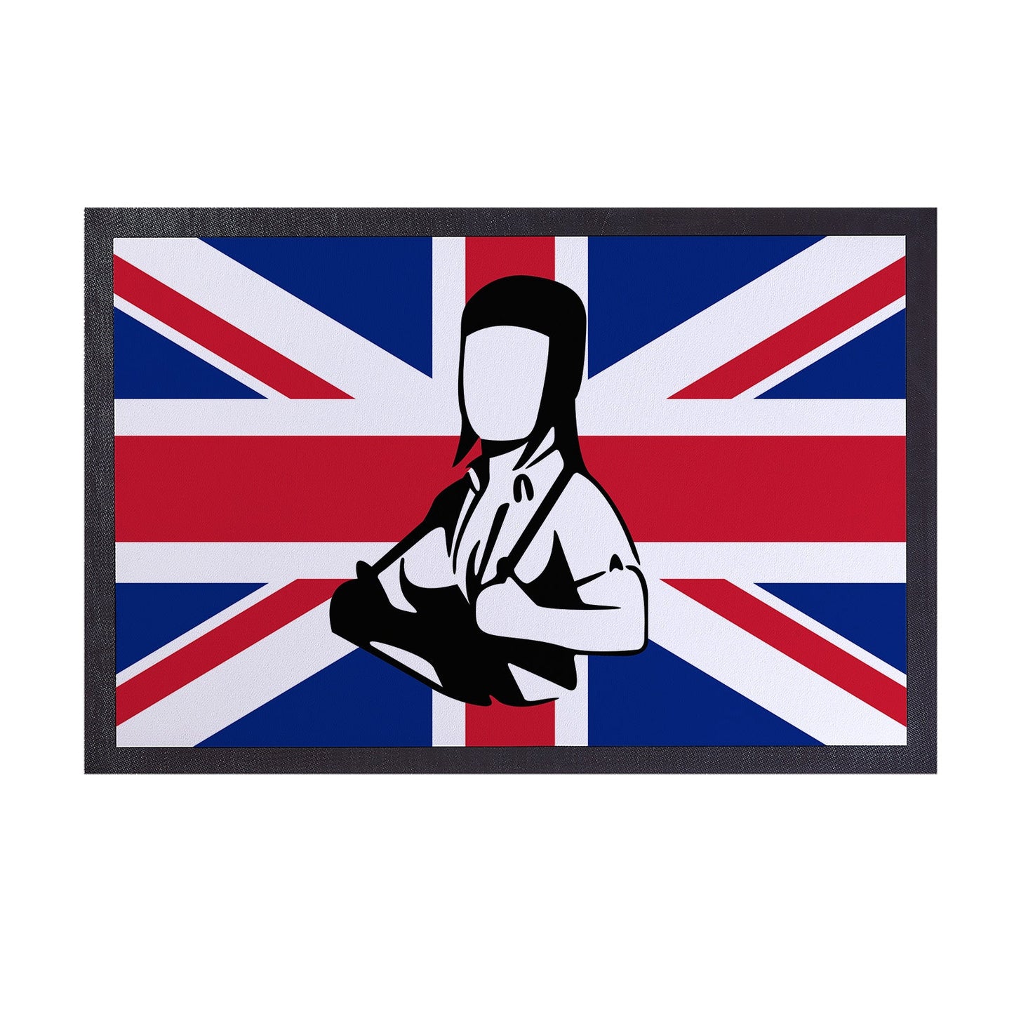 Skinhead Girl Union Jack - Door Mat - 60cm x 40cm
