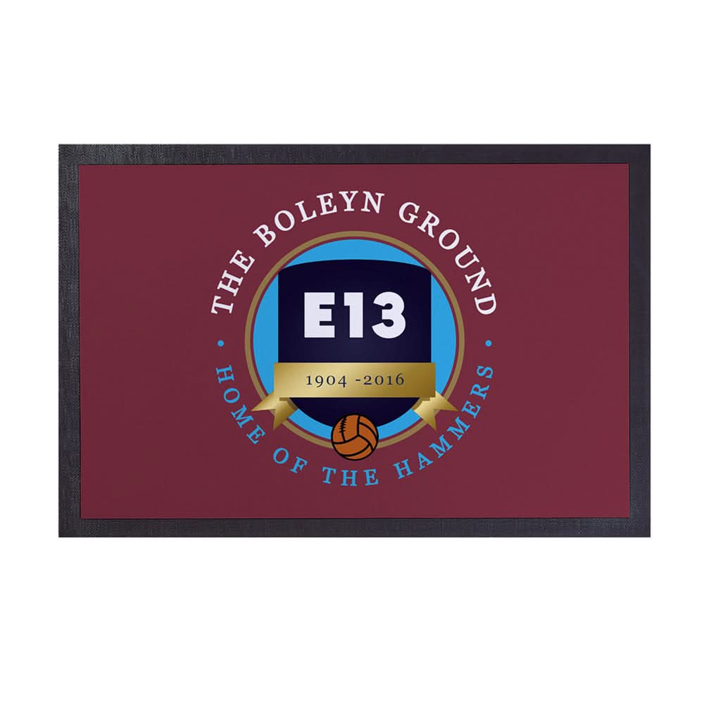 West Ham Boleyn Ground - Football Legends - Door Mat -60cm X 40cm