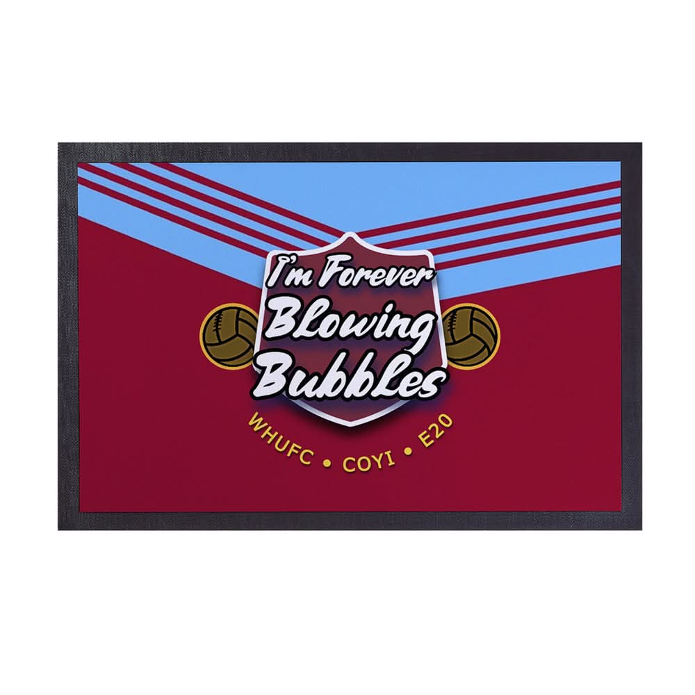 West Ham Bubbles - Football Legends - Door Mat -60cm X 40cm