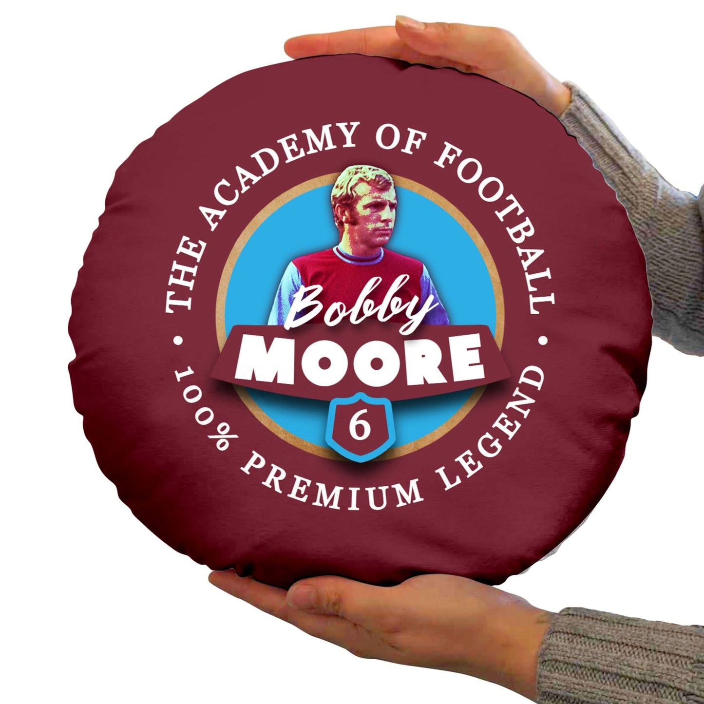 West Ham Moore - Football Legends - Circle Cushion 14"