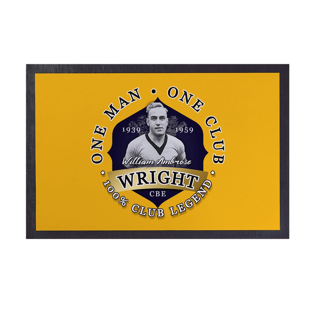 Wolverhampton Billy Wright - Football Legends - Door Mat -60cm X 40cm