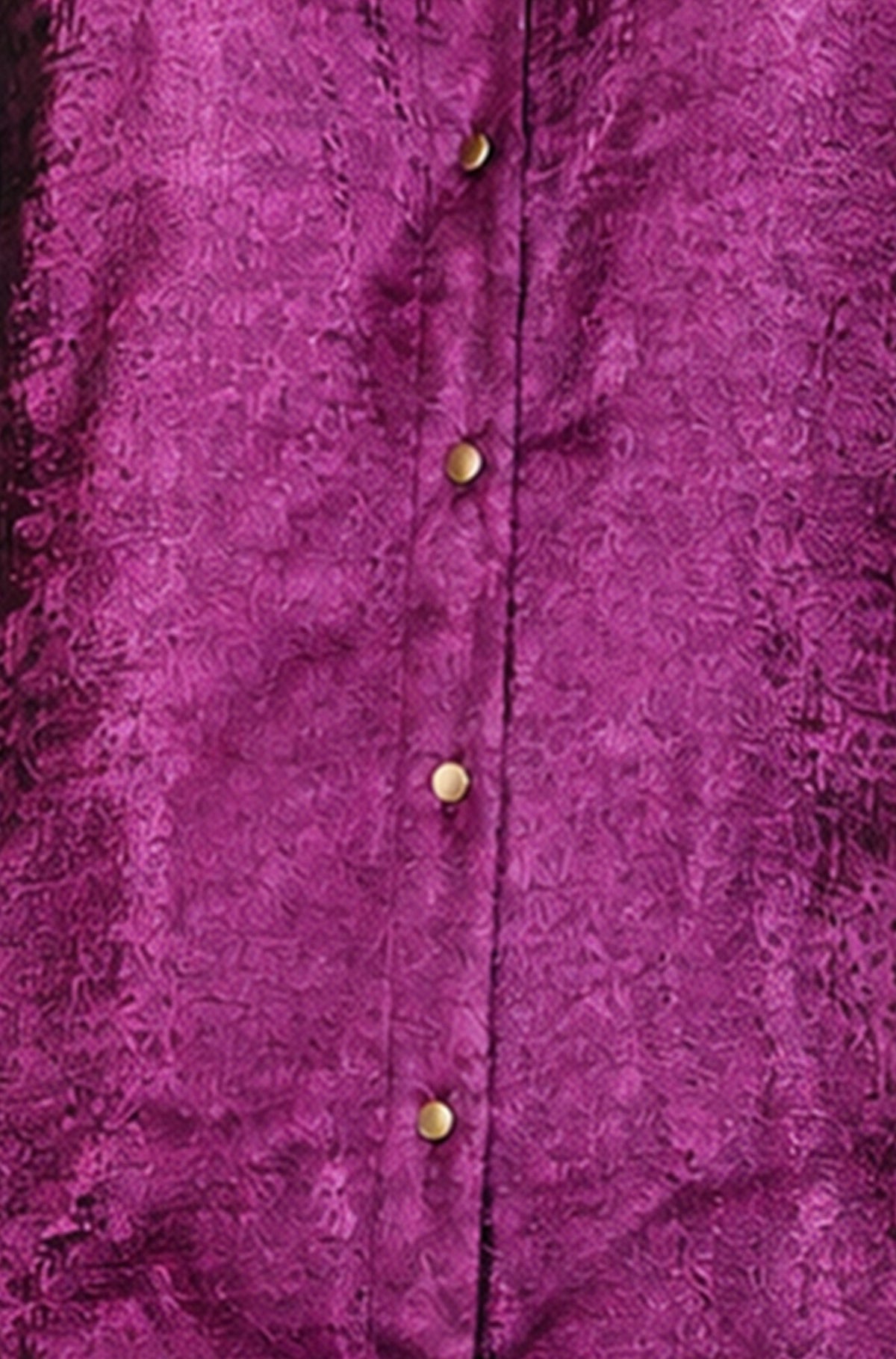 Yumi Pink Metallic Relaxed Balloon Sleeve Shirt