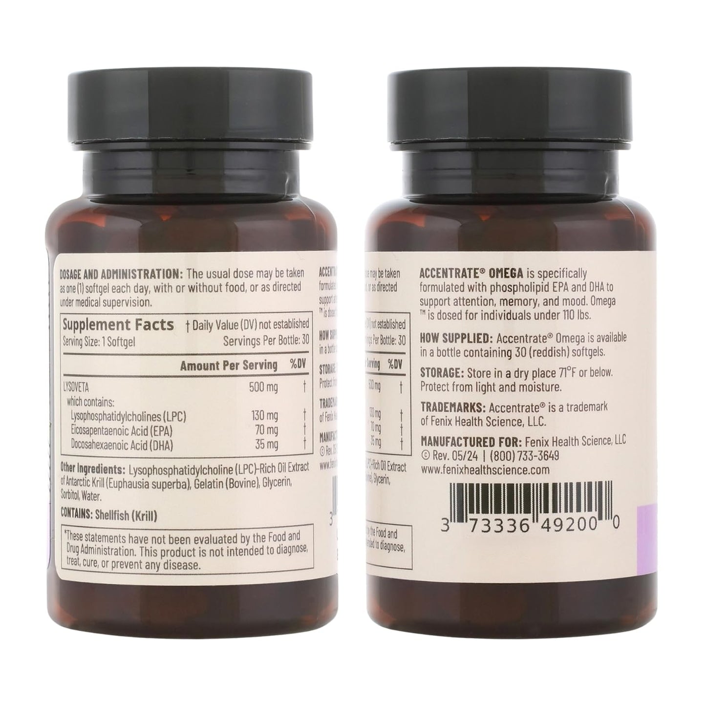 Accentrate Omega w/ LYSOVETA LPC โ High-Absorption EPA & DHA for Focus, Mood & Memory
