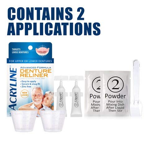 Acryline Advanced Formula Denture Reliner โ Refit & Tighten Upper & Lower Dentures | Easy Application