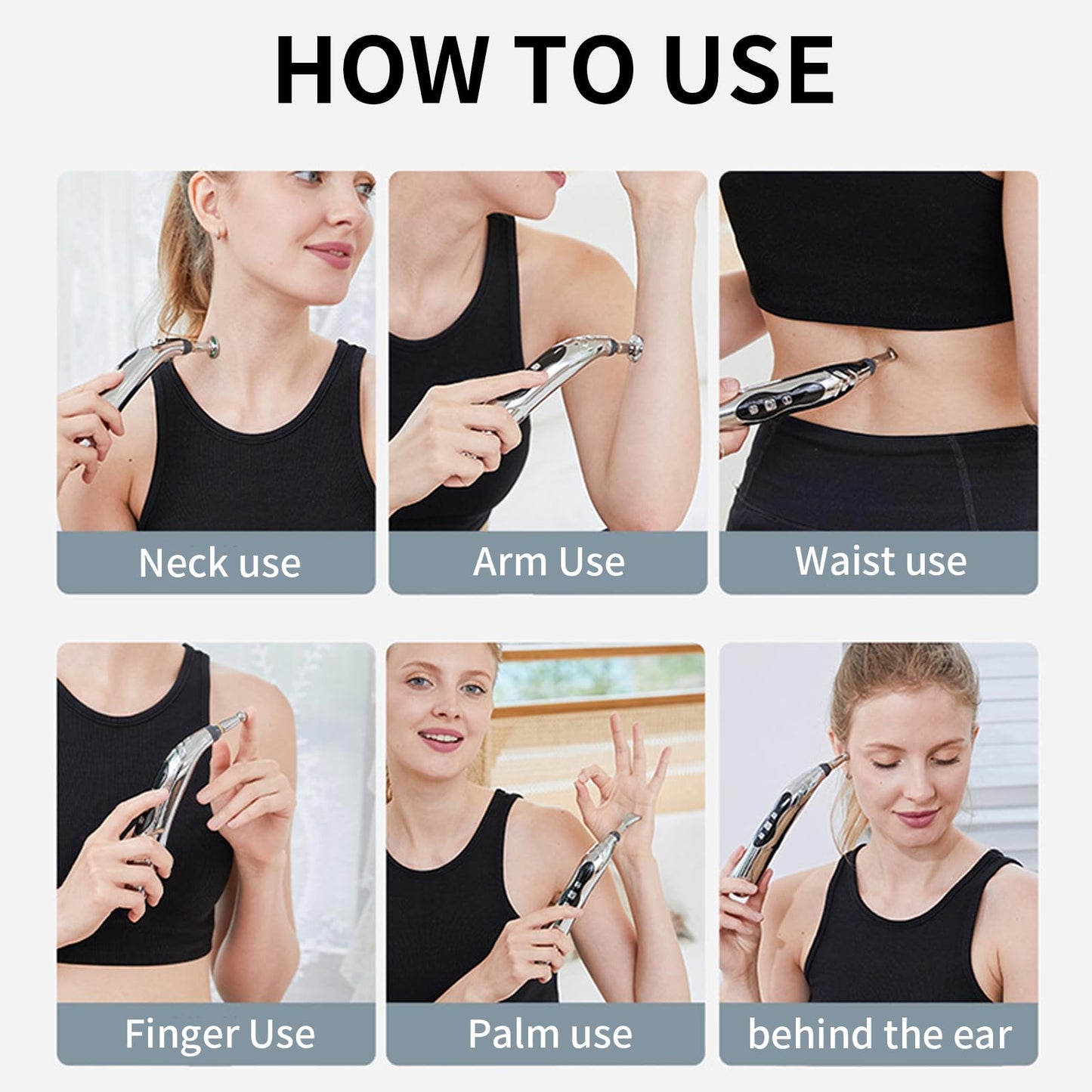 Acupuncture Pen โ 9 Intensity Levels 5-in-1 Electric Pain Relief & Meridian Massage