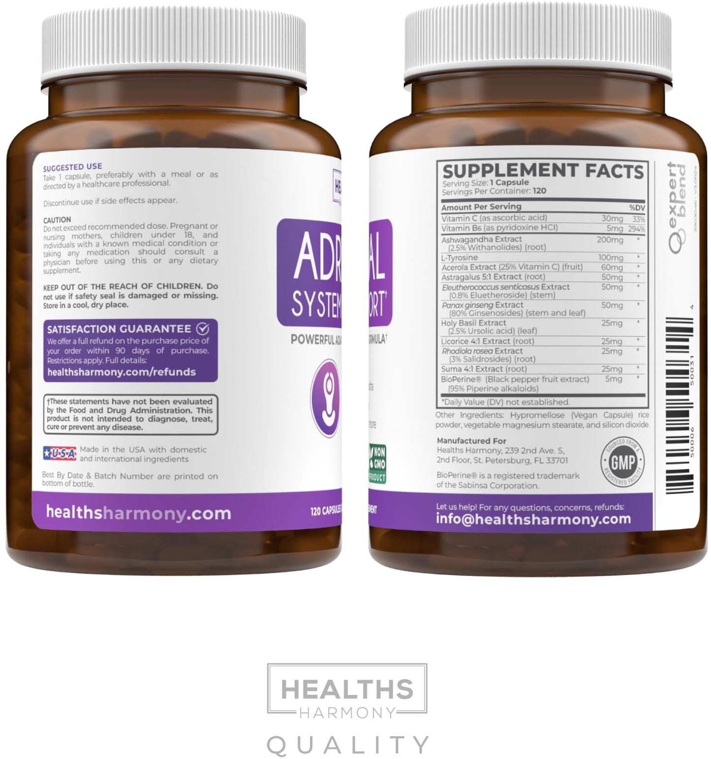 Adrenal Support & Cortisol Manager (Non-GMO) β 120 Capsules