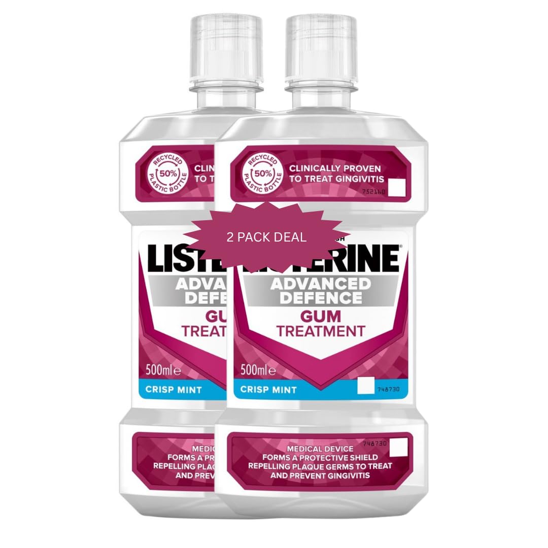 Advanced Defence Gum Treatment Mint Mouthwash 500ml | 16.9 Fl Oz โ 2 Pack