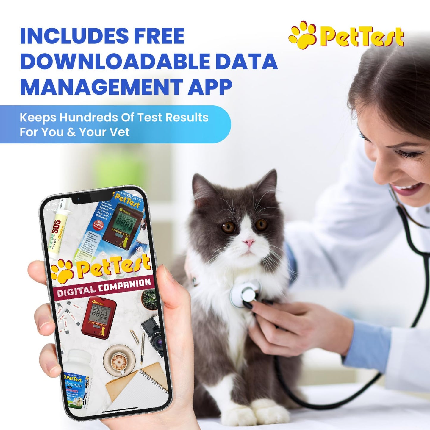 Advocate PetTest Painless Glucose Monitoring Kit for Dogs & Cats
