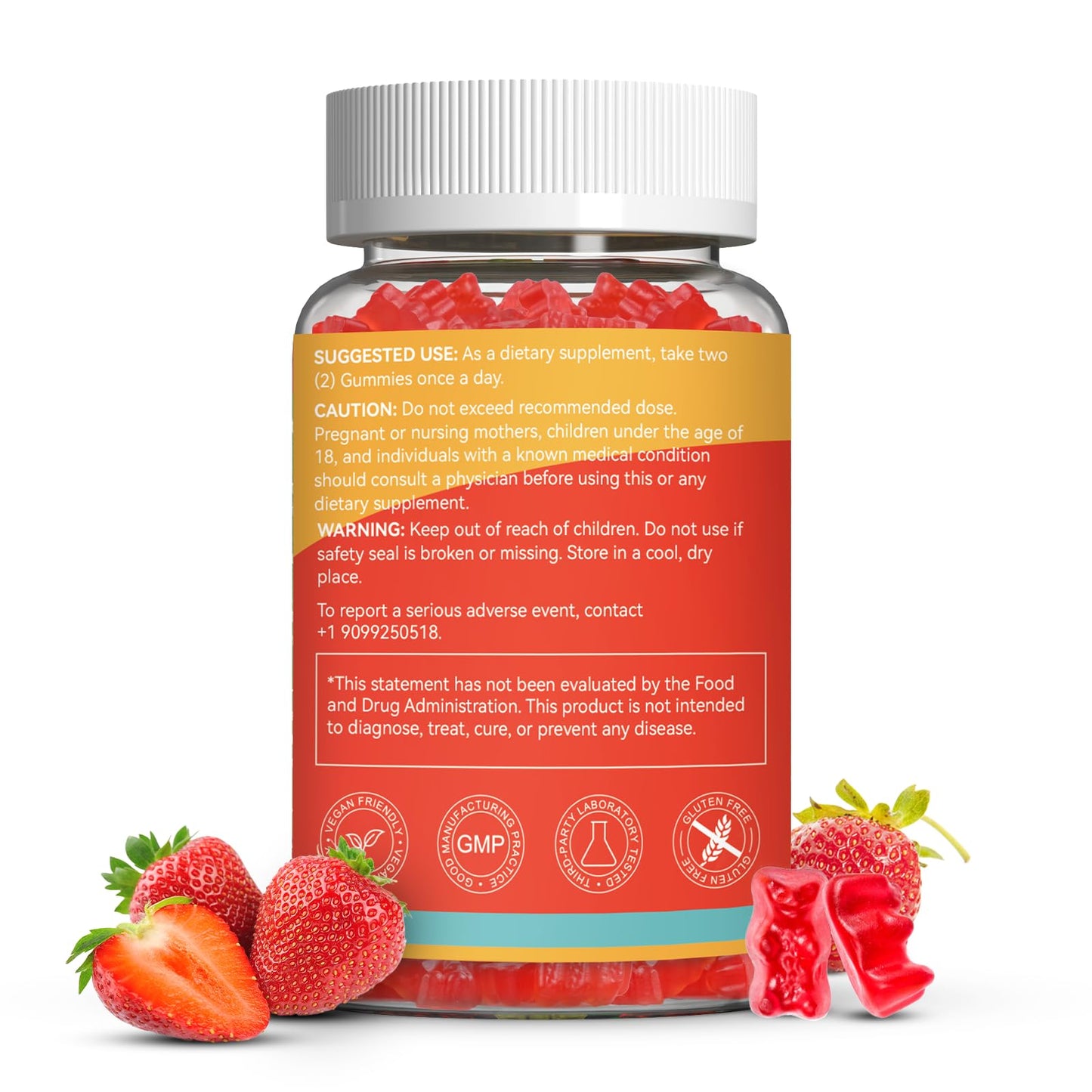 Agumoon Vitamin D3 5000 IU Gummies โ Immune, Bone & Muscle Support | 60 Count Strawberry