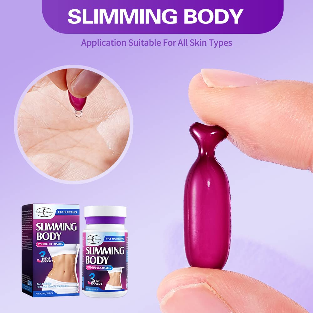 AICHUN BEAUTY Slimming Body Essential Oil Capsules โ Anti-Cellulite & Fat Burning (400mg x 90pcs)