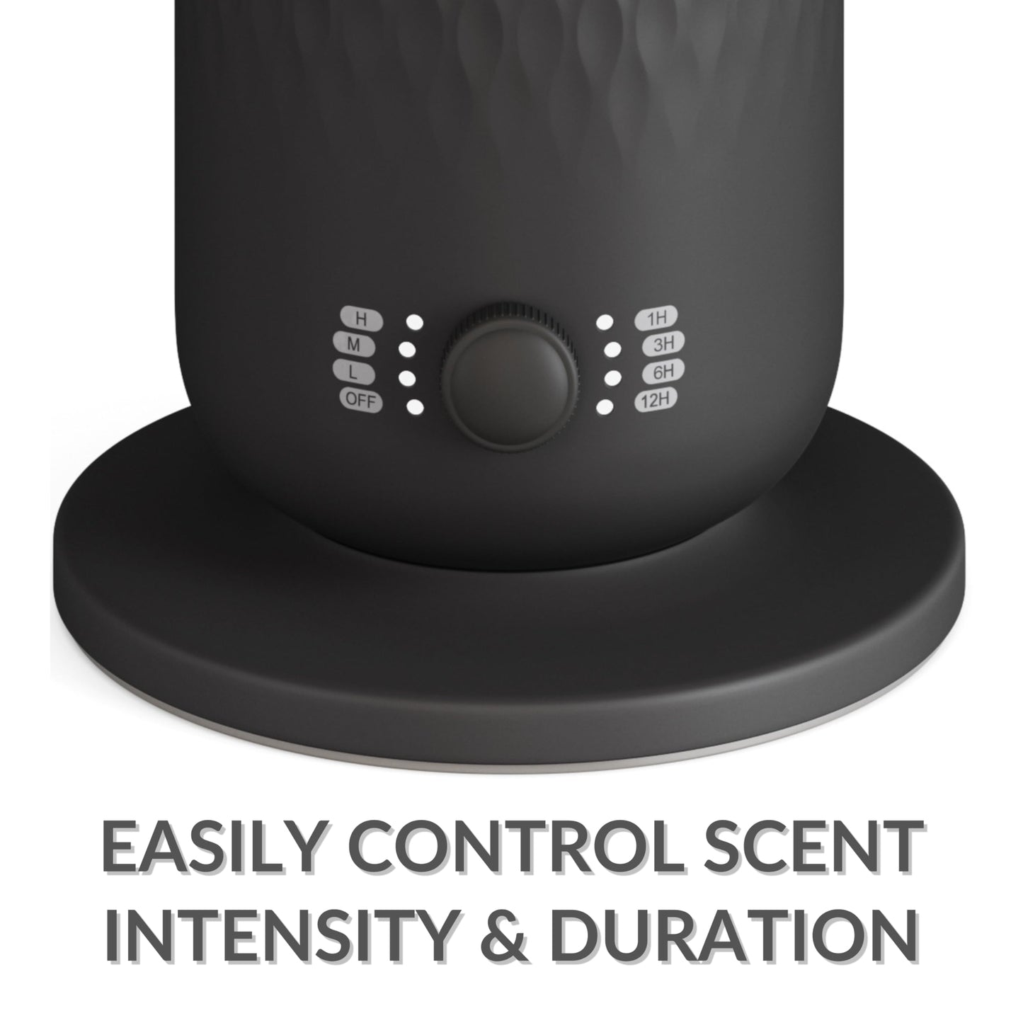 AirScent Waterless Diffuser 4.05 Oz (Black) โ No Water Needed, Quiet Night Light