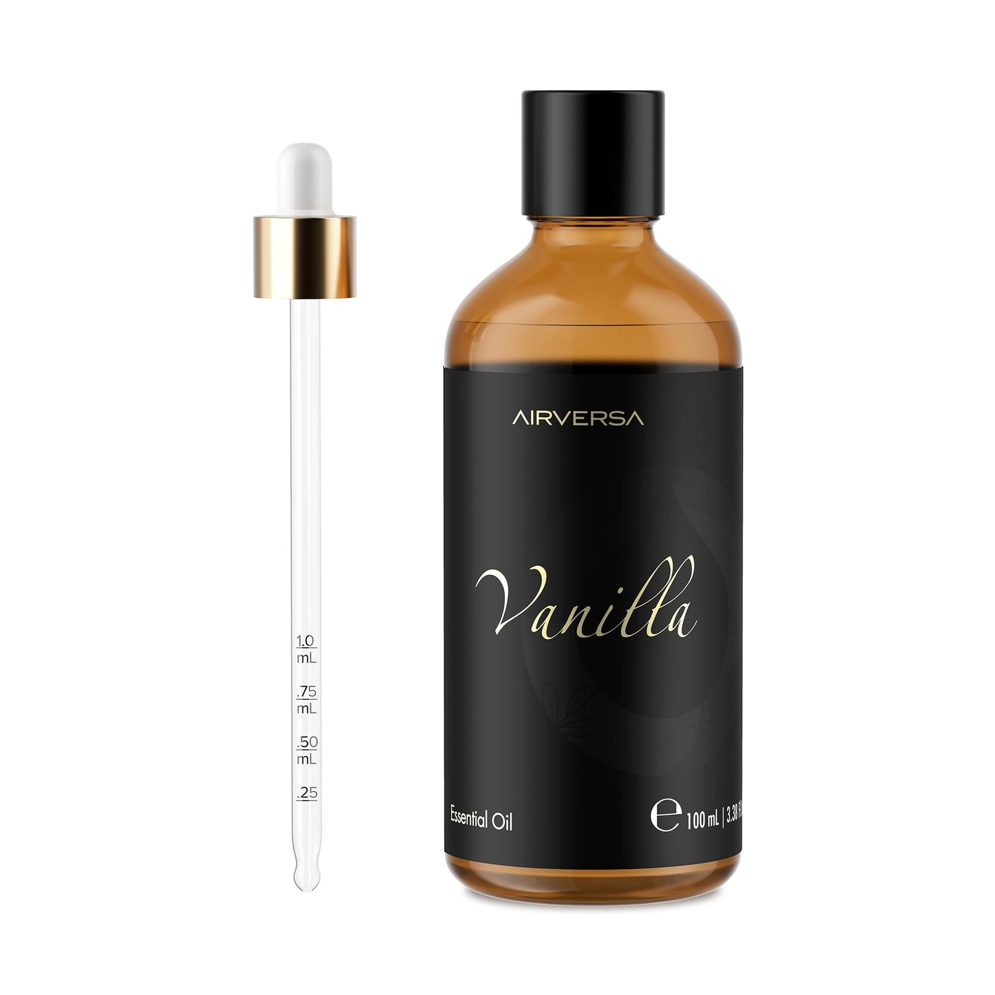 Airversa Vanilla Essential Oil โ 100 mL (3.38 fl oz) for Aromatherapy & Diffusers