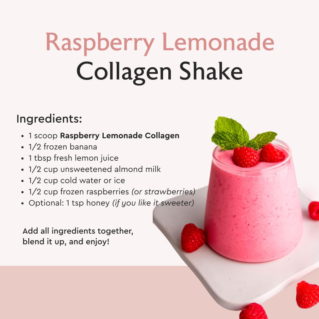 Alaya Naturals Multi Collagen Powder โ Raspberry Lemonade (Type I-X)