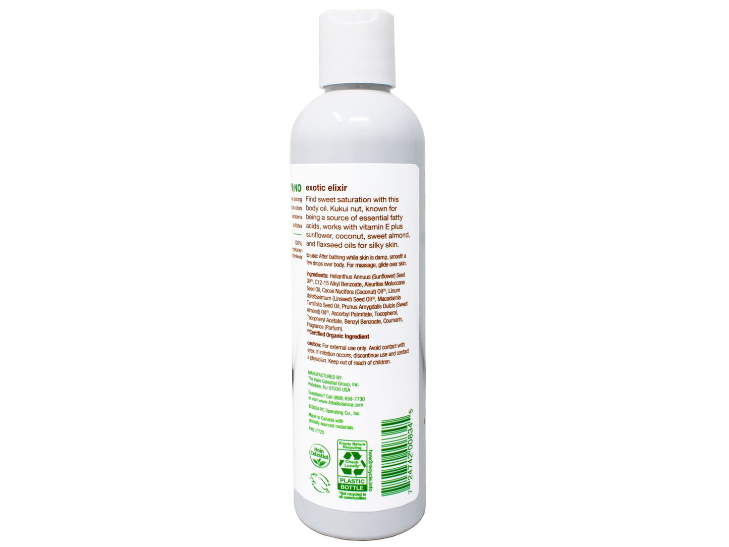 Alba Botanica Hawaiian Body Oil Kukui Nut 8.5 oz โ 2 Pack | Hydrating, Fast-Absorbing Oil