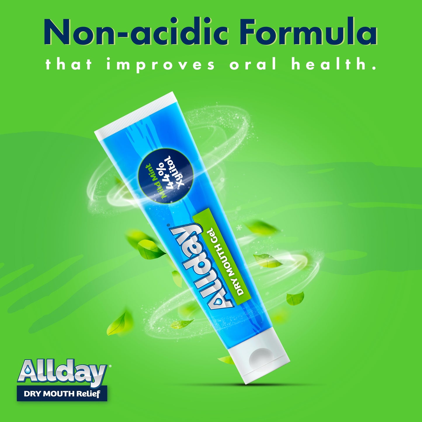 Allday Dry Mouth Gel โ Max Strength Xylitol, Non-Acidic, 2 Tubes