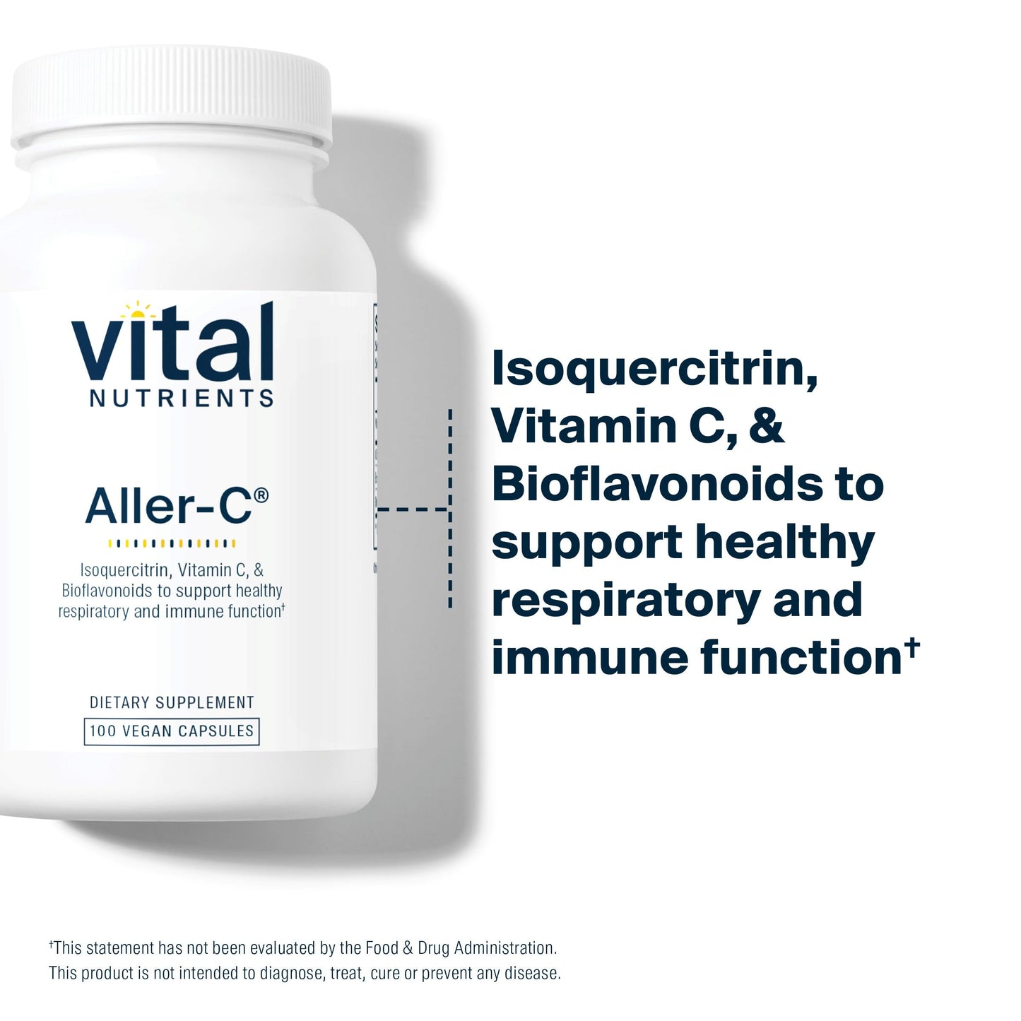 Vital Nutrients Aller-C β Vegan Respiratory & Sinus Support (100 Capsules)