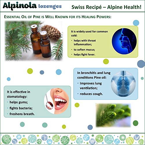 Alpinola Lozenges Menthol โ 20 Herbs & Vitamin C, Sugar Free Stevia, 17 Count
