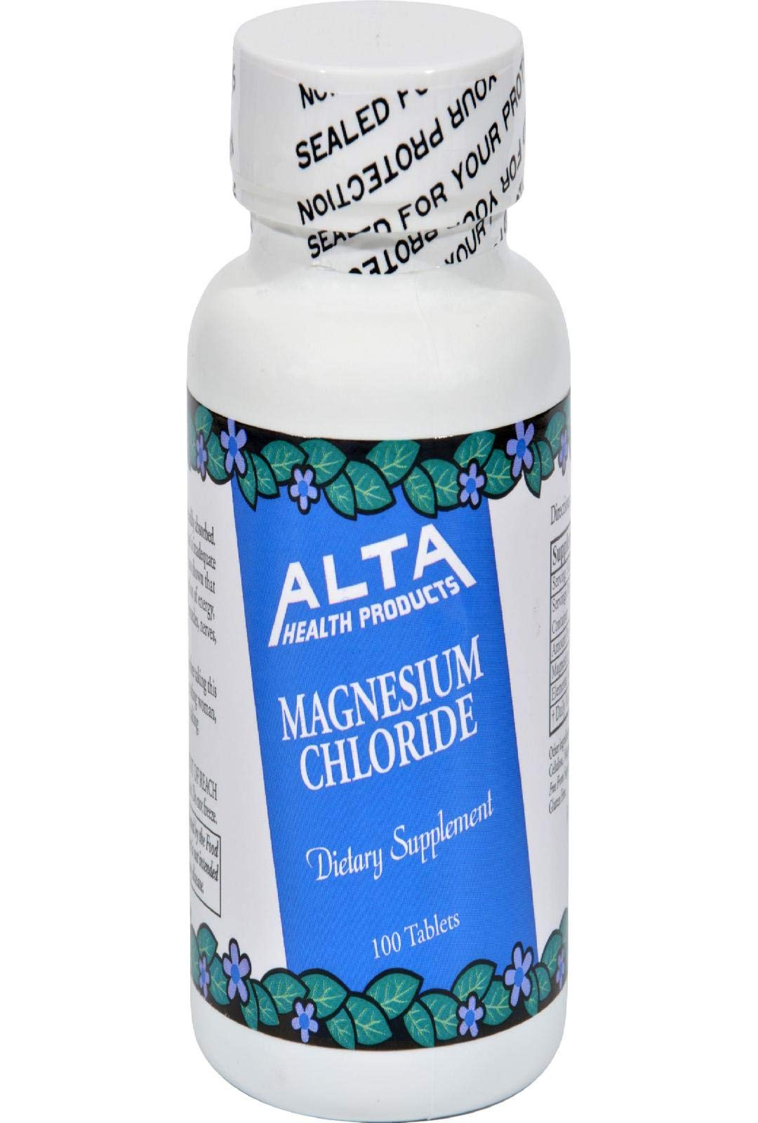 Alta Health Magnesium Chloride Tablets, 100 Count โ Readily Absorbed