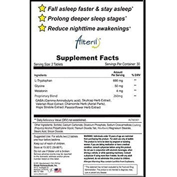 Alteril Sleep Aid โ Natural, Gentle Support for Restful Sleep (60 Count)