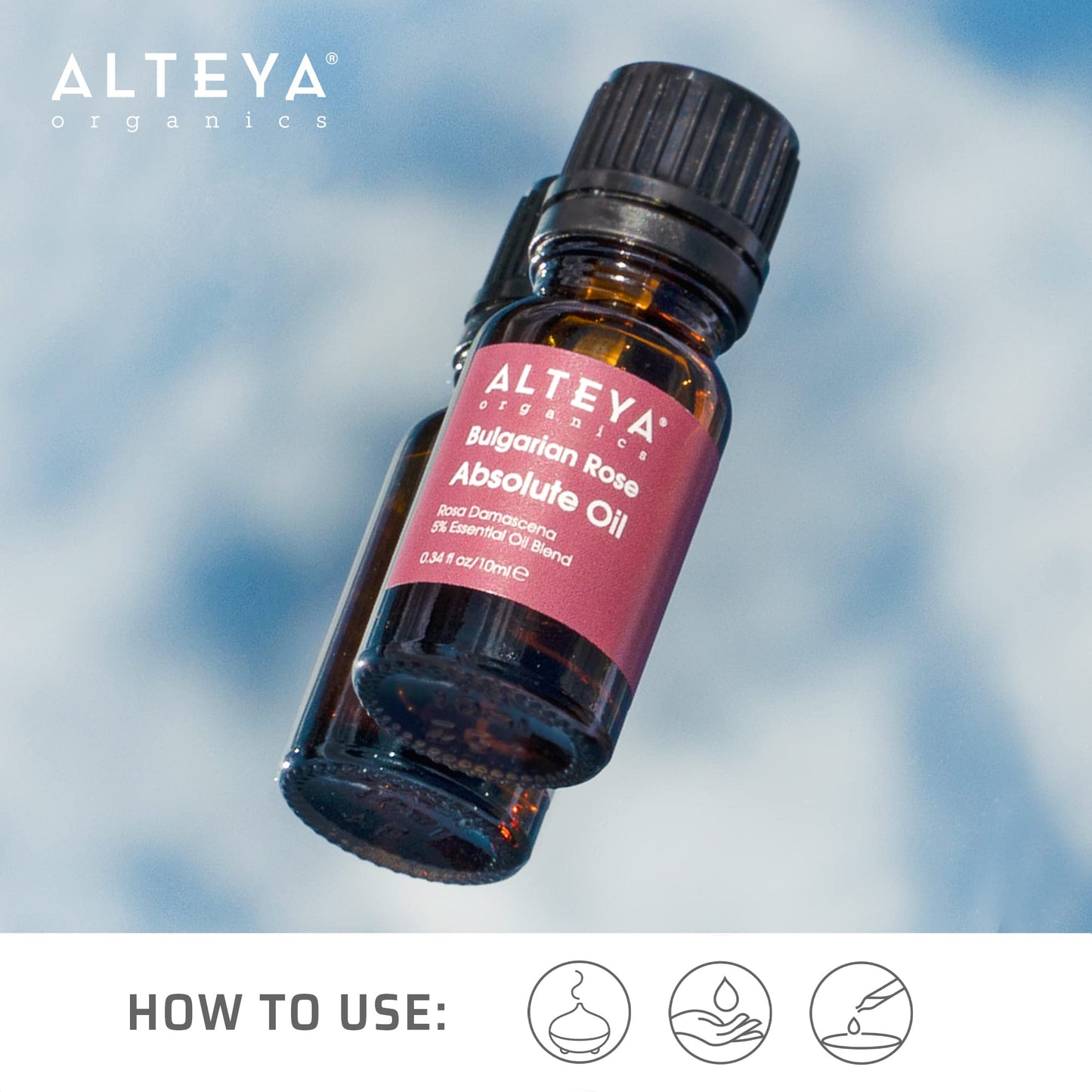 Alteya Bulgarian Rose Absolute Oil Rosa Damascena โ Multi-Use Oil Blend for Aromatherapy, Skincare, Fragrance & Massage Therapy 10mL
