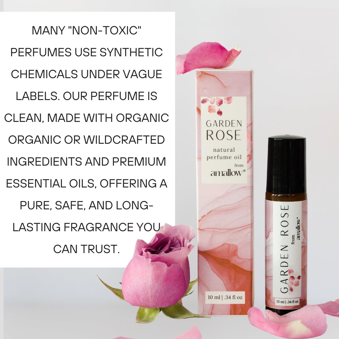 Amallow All Natural Non-Toxic Perfume Roller โ Garden Rose