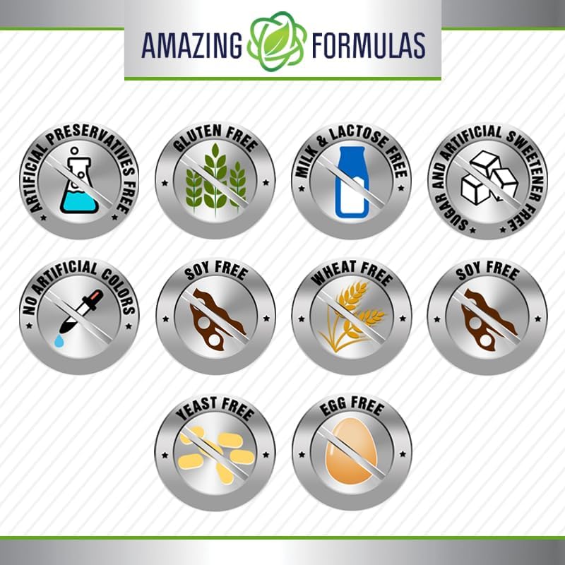 Amazing Formulas Acetyl L-Carnitine 1200 Mg โ Veggie Capsules, Non-GMO, Gluten-Free, Made in USA (1 Pack | 60 Count)