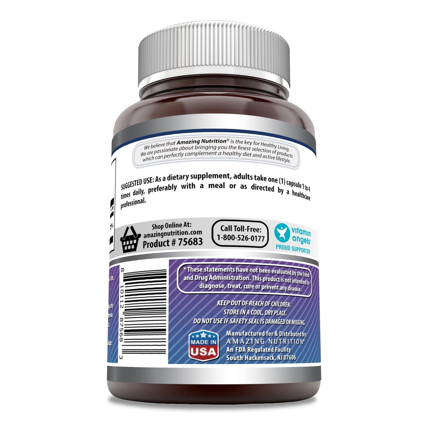 Amazing Formulas Magnesium Glycinate 120 mg โ Veggie Capsules | Non-GMO | Gluten Free (240 Count)