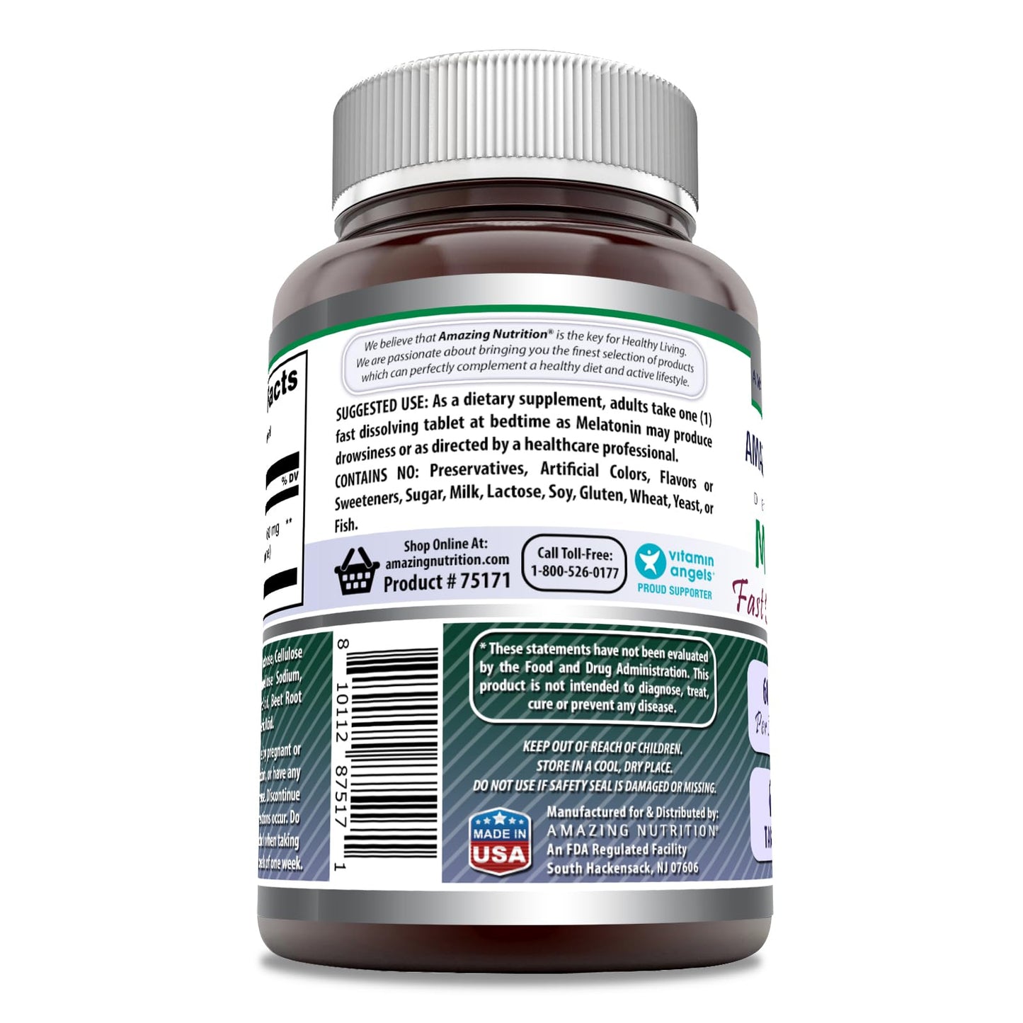 Melatonin Fast Dissolving Supplement 60 mg โ Mixed Berry | 60 Tablets | Non-GMO, Gluten Free | Made in USA (Pack of 2) | Amazing Formulas