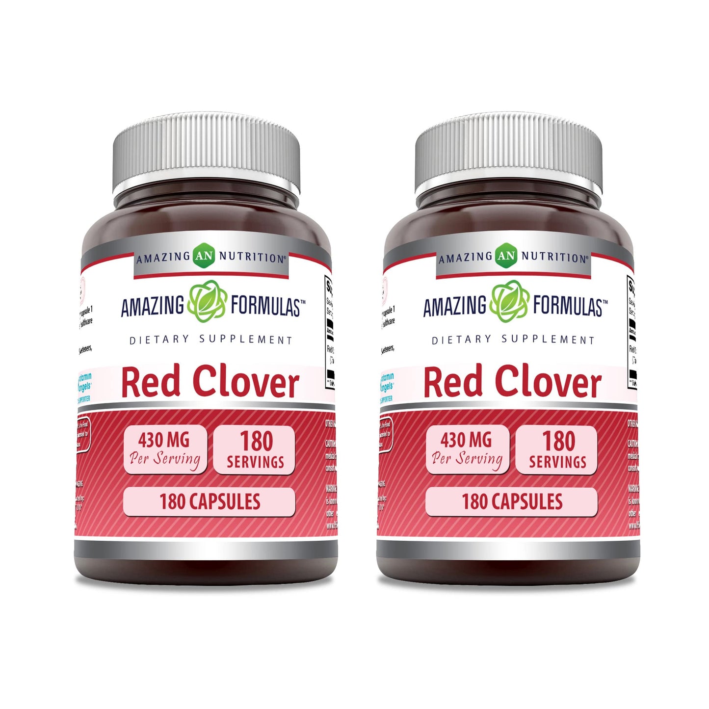 Amazing Formulas Red Clover Supplement โ 430 mg, 2-Pack, Non-GMO, Gluten Free