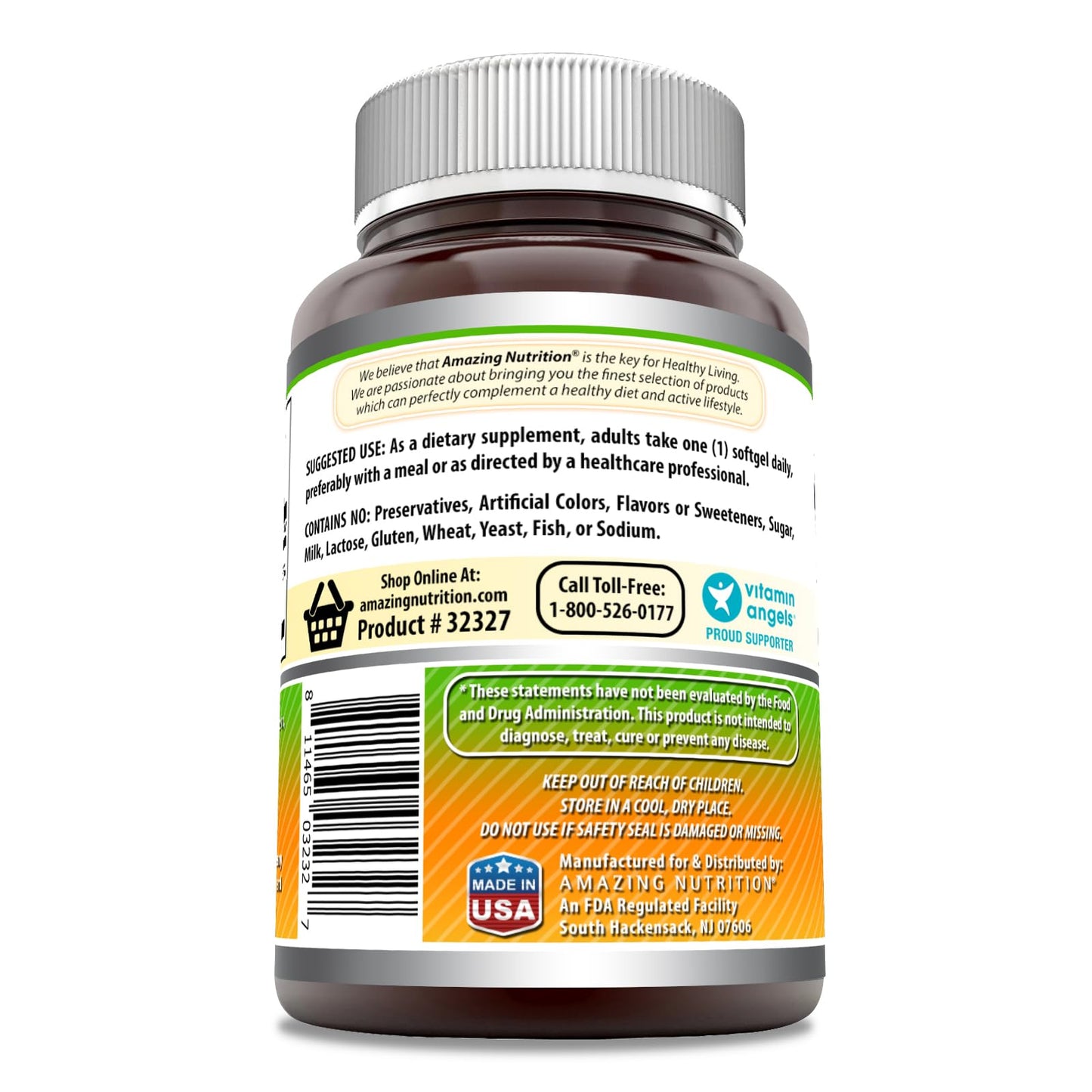 Amazing Formulas Vitamin A 10000 IU Softgels โ Retinyl Palmitate, Non-GMO, Gluten Free, Made in USA โ 500 Count