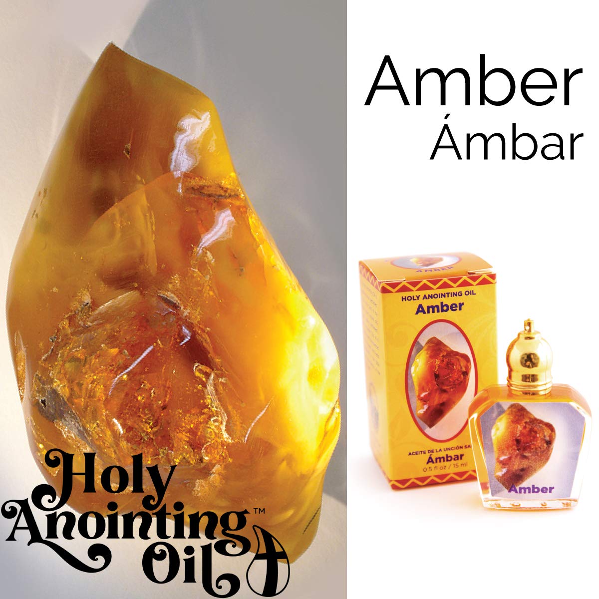 Amber Holy Land Anointing Oil โ Jerusalem 1/2 oz Roller Bottle
