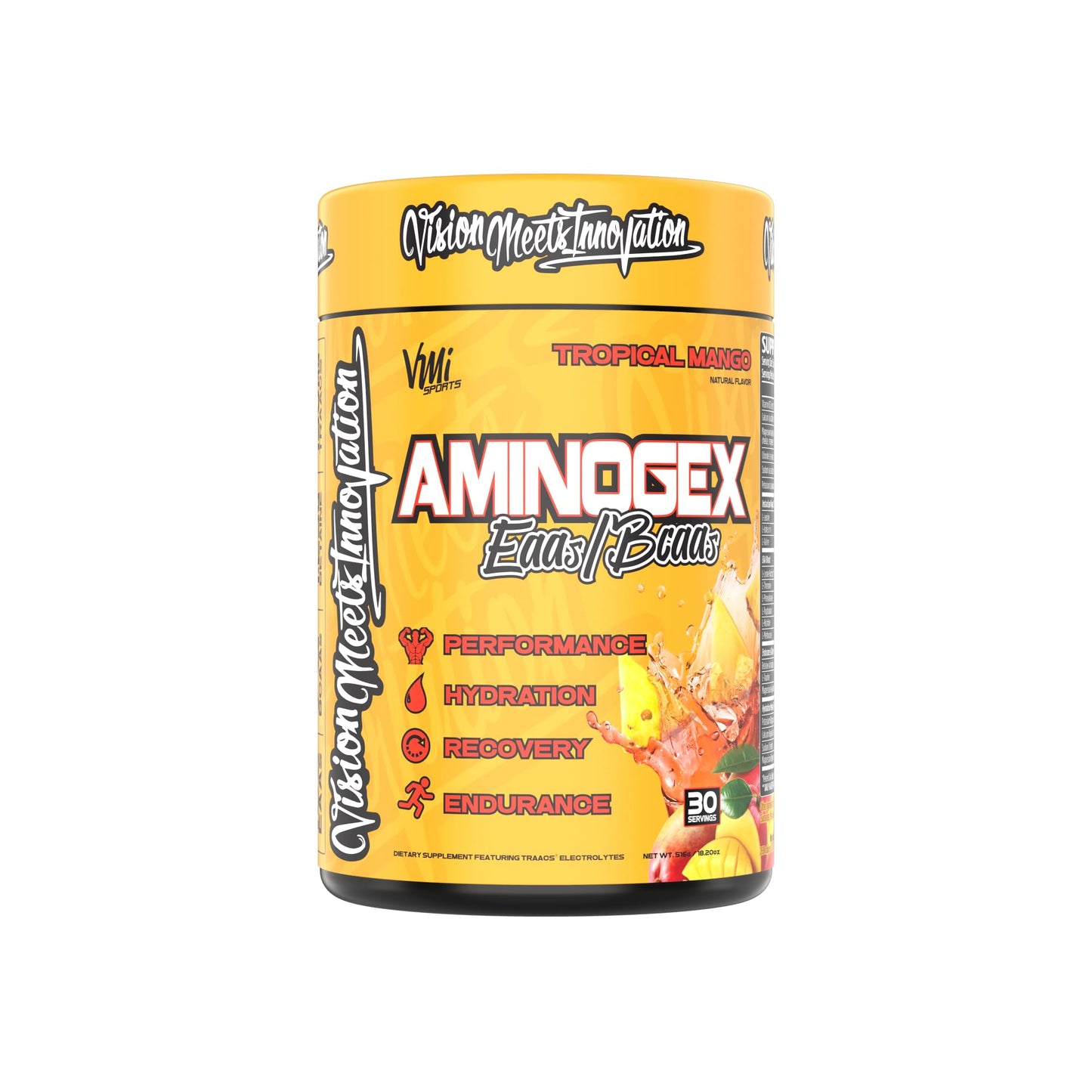 Aminogex Ultra BCAA Powder โ Tropical Mango, 30 Servings