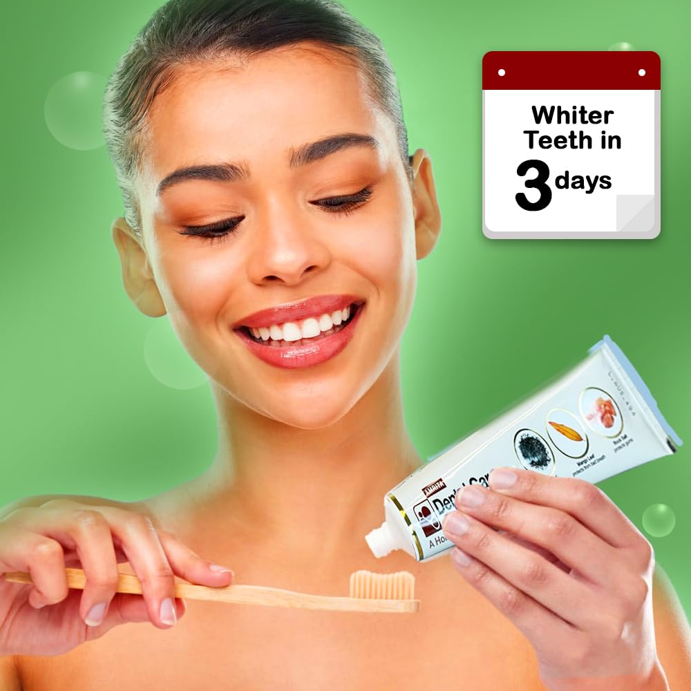 Amrita Life Herbal Toothpaste with Neem & Charcoal โ Whitening & Gum Health (100g x5)