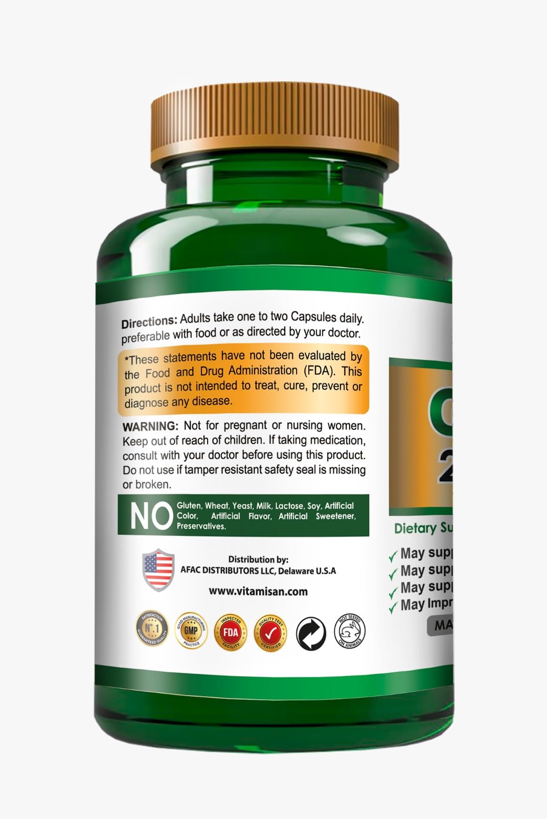 VITAMISAN Graviola Soursop โ Natural Dietary Supplement (120 Capsules) โ Made in USA