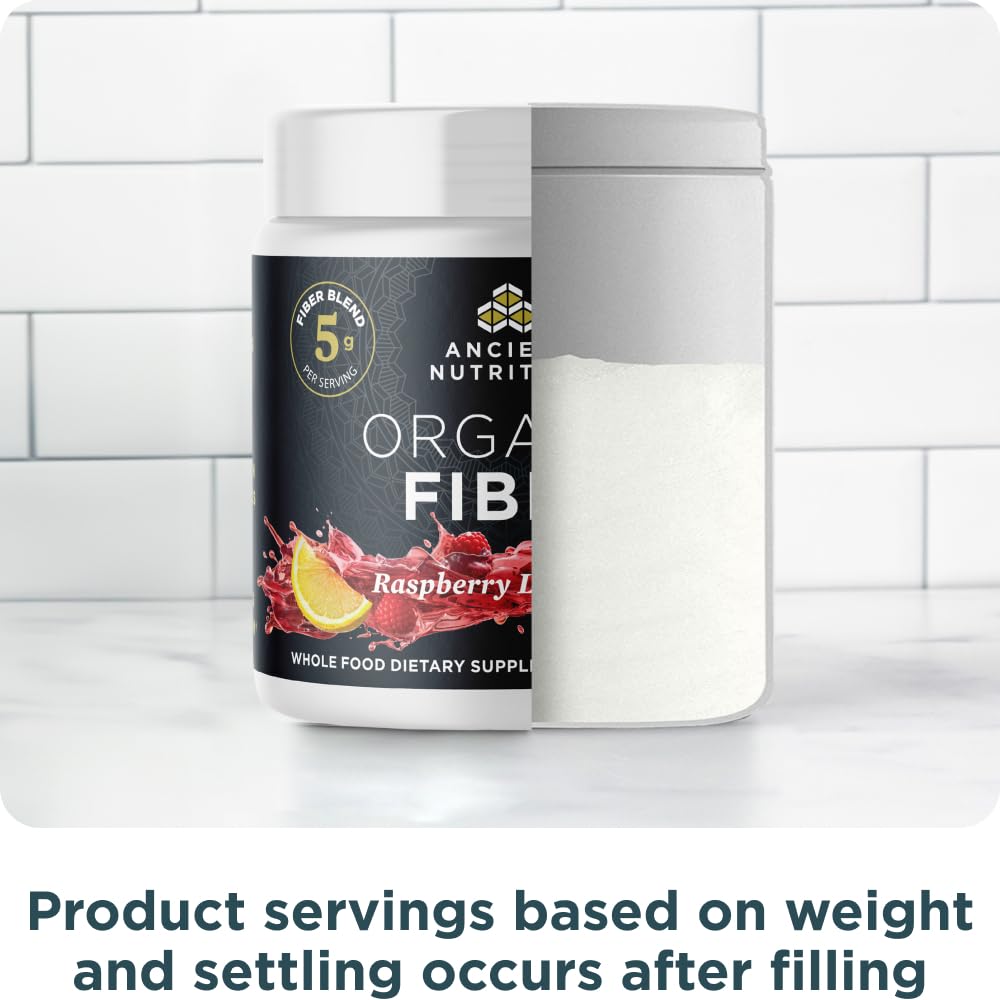 Ancient Nutrition Organic Fiber Powder โ Raspberry Lemonade | Digestive Health