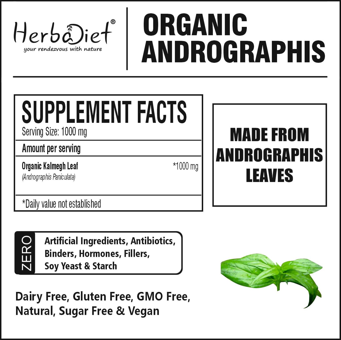 Andrographis Paniculata Powder โ Certified Organic, 1% Andrographolides | Immune & Respiratory Support (227 g) | Non-GMO