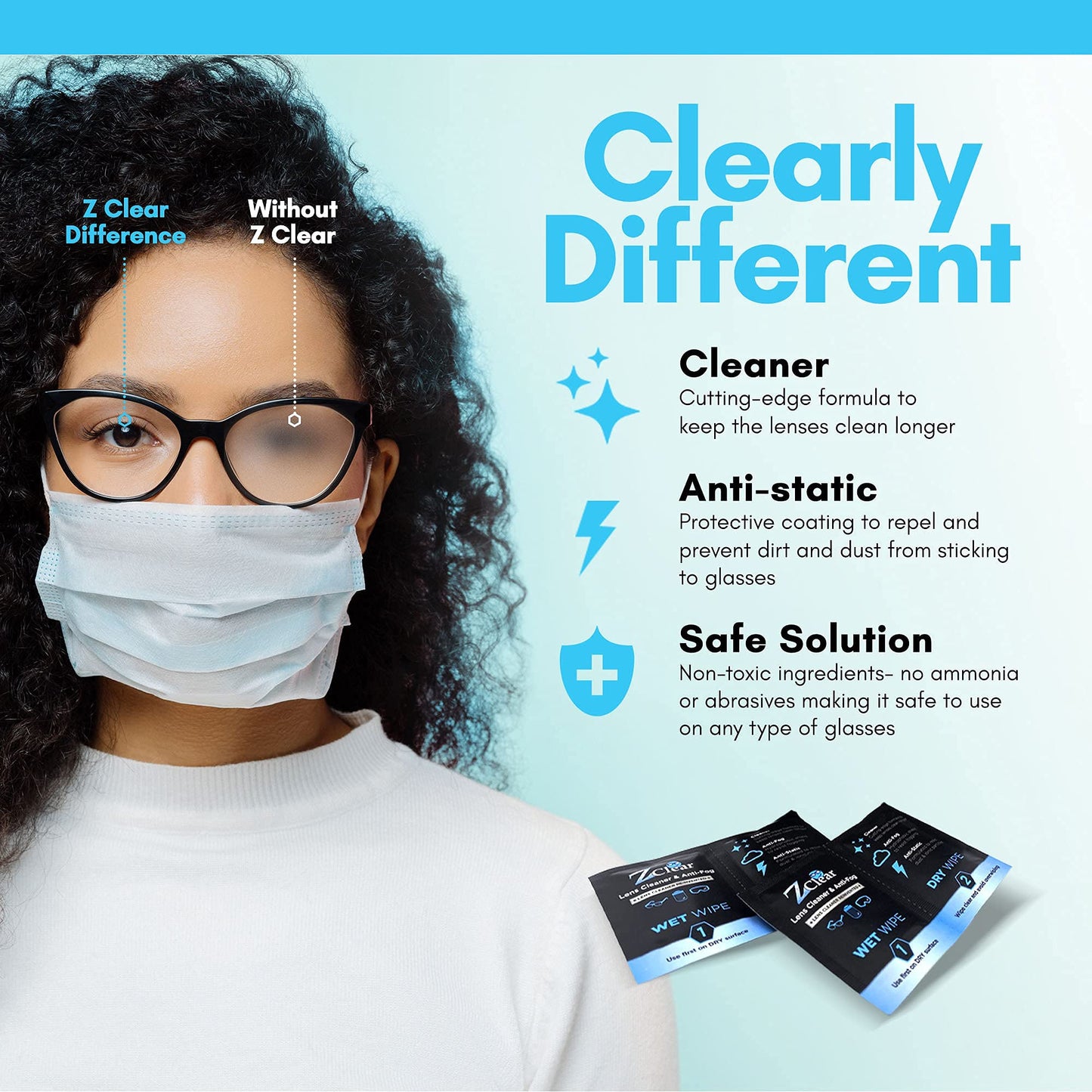 Anti-Fog Disposable Lens Wipe | Easy Eyewear Cleaner & Anti-Static