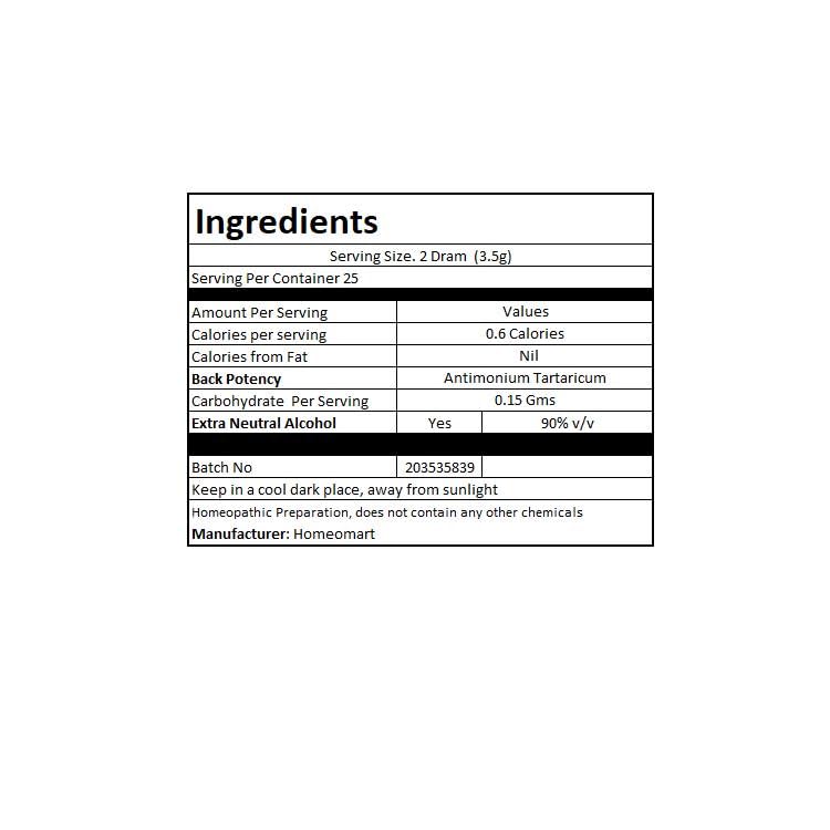 Antimonium Tartaricum 200C Homeopathy Pellets โ Pack of 3 | Homeomart