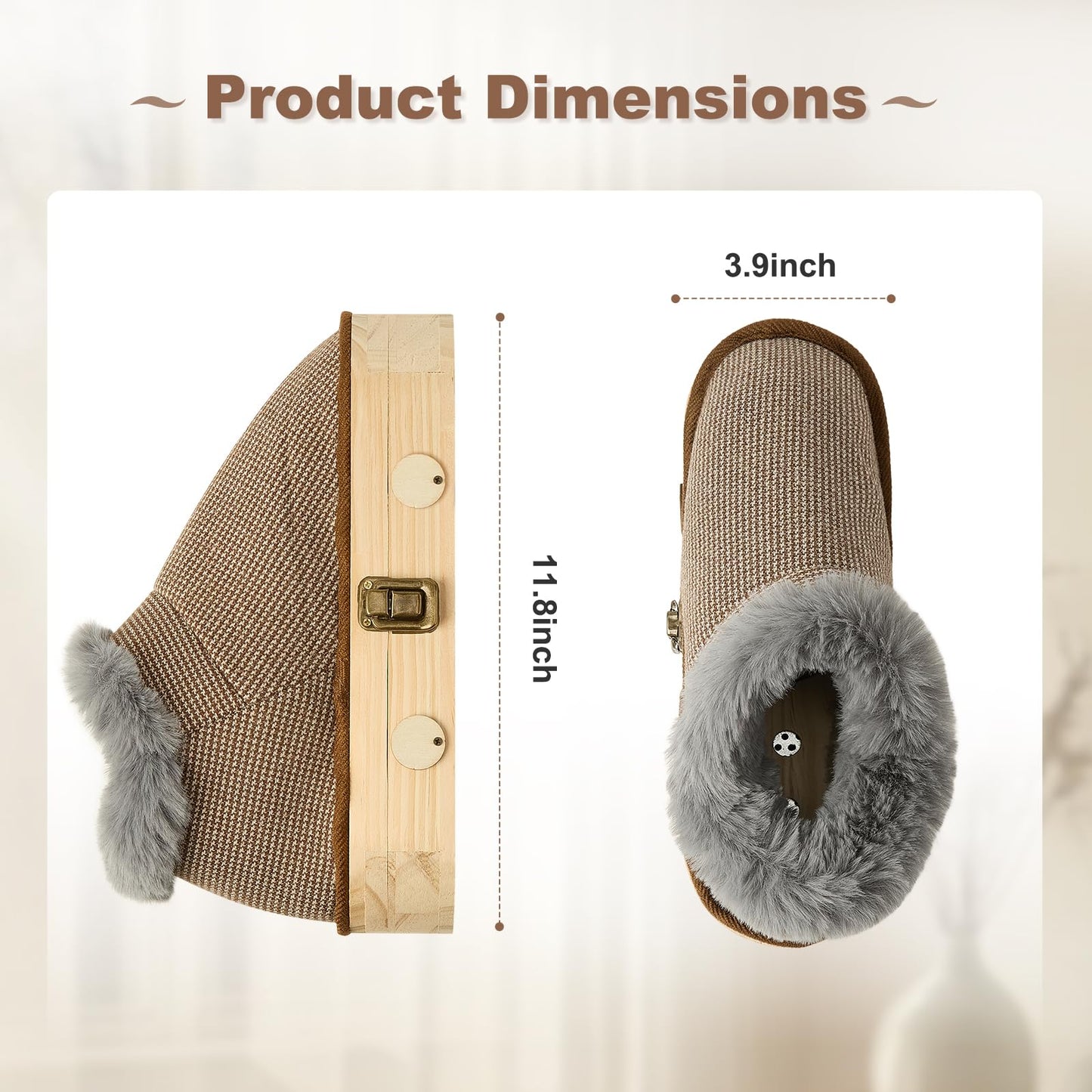 AODANC Moxibustion Shoes & Moxas Box β Mugwort Foot Heat Packs (Brown, 7-8.5)