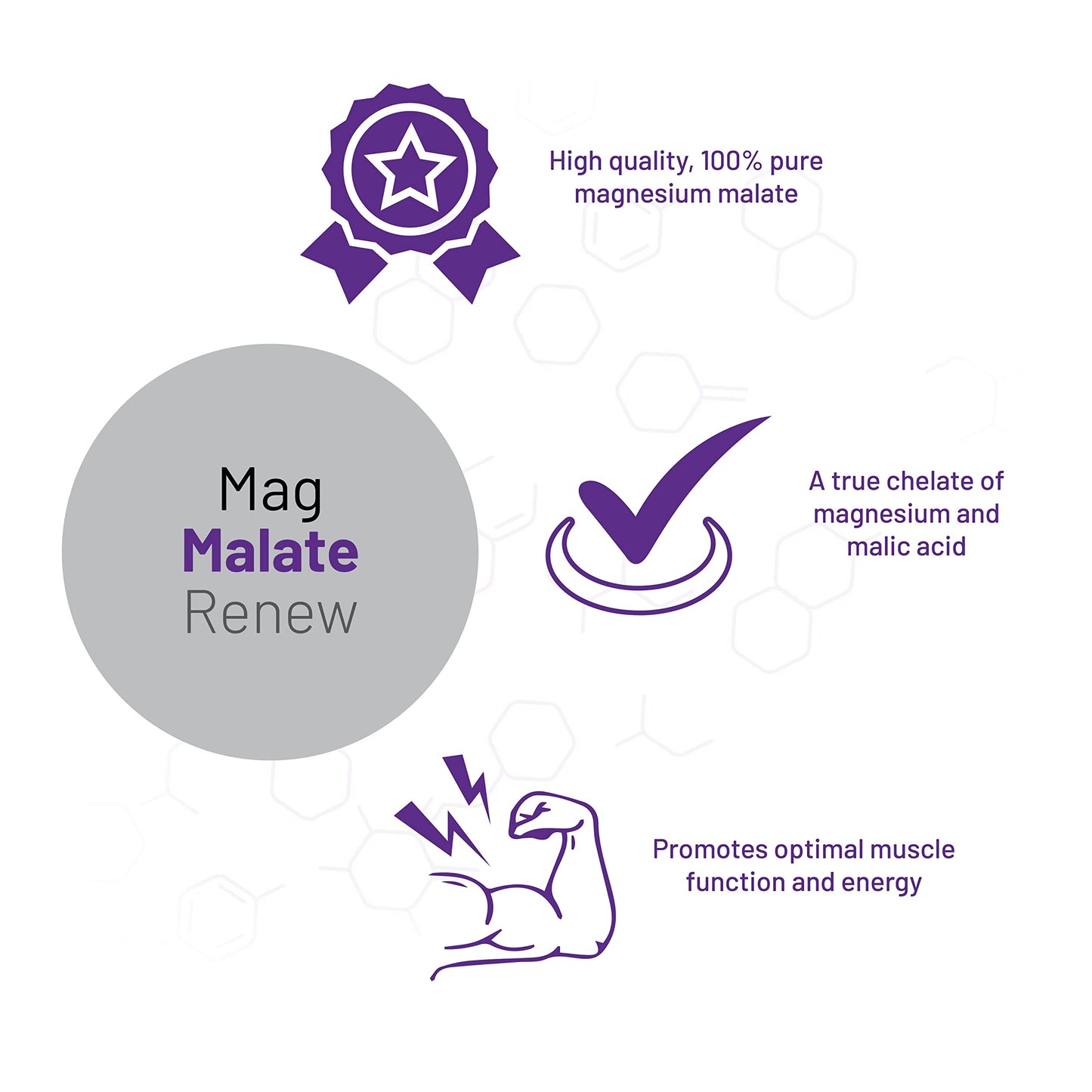 AOR Mag Malate Renew โ Supports Healthy Heart, Muscle Function & Energy | Magnesium Supplement 120 Servings