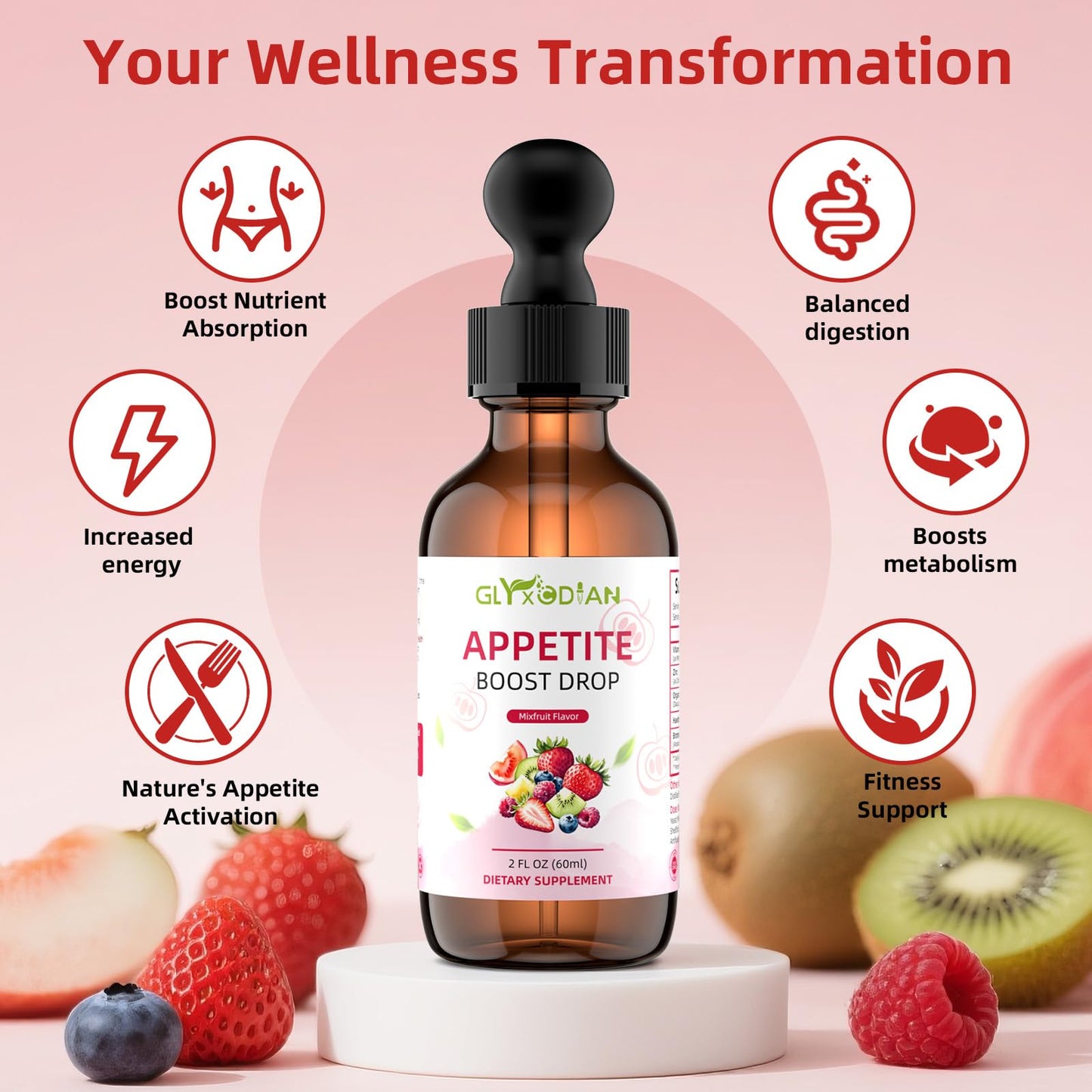 Appetite Booster Drops โ Premium Dietary Supplement for Kids & Women