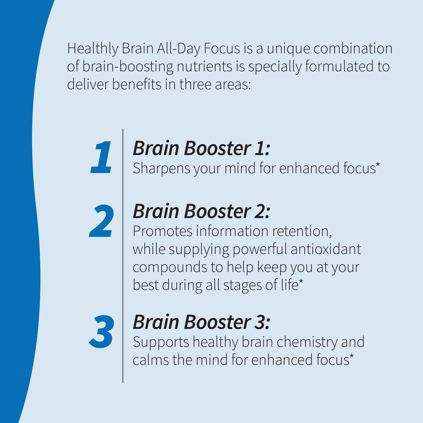 Applied Nutrition Healthy Brain All-Day Focus β 50 Tablets Pack of 2 | 3-in-1 Brain Booster with Turmeric
