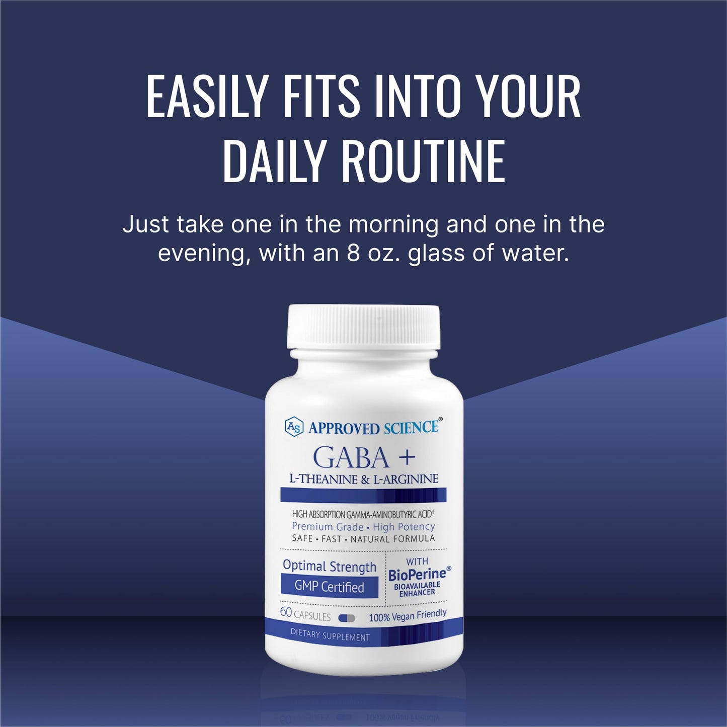 Approved Science GABA+ โ Calm, Sleep & Mood Support | 60 Vegan Capsules