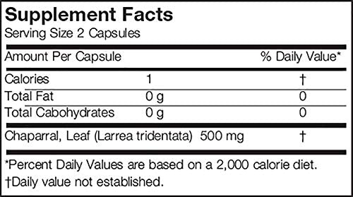 Arizona Natural Chaparral (Larrea tridentata) 500 mg – 180 Capsules | Herbal Supplement