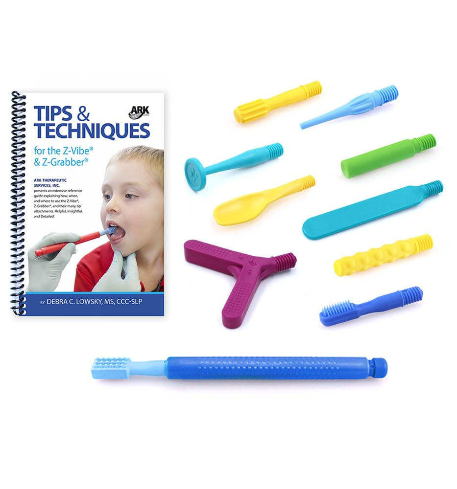 ARK's Z-Vibe Sensory Oral Motor Kit - Ultimate Kit with Most Popular Tips & Exercise Book