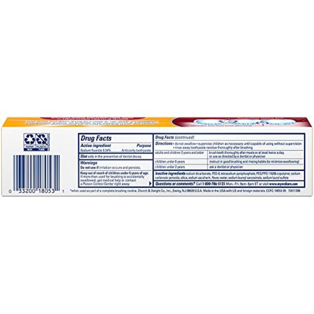 ARM & HAMMER Complete Care Fluoride Anticavity Toothpaste โ Fresh Mint, 6 oz (Pack of 4)