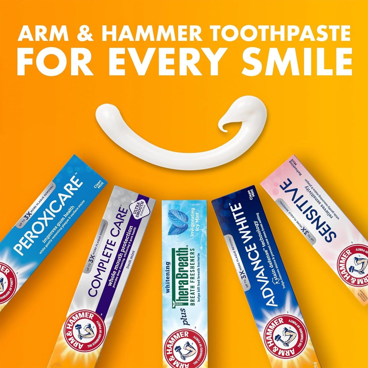 ARM & HAMMER Peroxicare Toothpaste for Gum Health โ Baking Soda, Clean Mint, 6 oz, 4-Pack